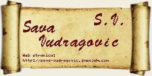 Sava Vudragović vizit kartica